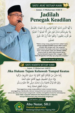 Abu Nazar Ajak Masyarakat Tegakkan Keadilan Berdasarkan Al-Quran dan Hadis